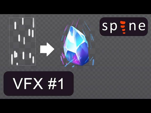 Spine 2D Linked mesh Tutorial: VFX #1 | Shine | Glare | Crystal