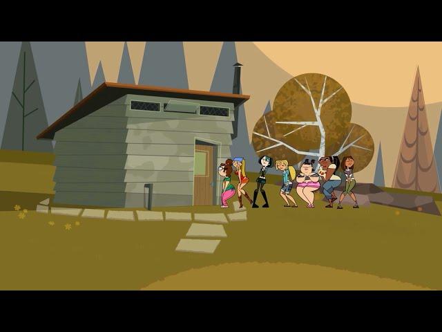 Total drama island, female campers in the bathrooms line