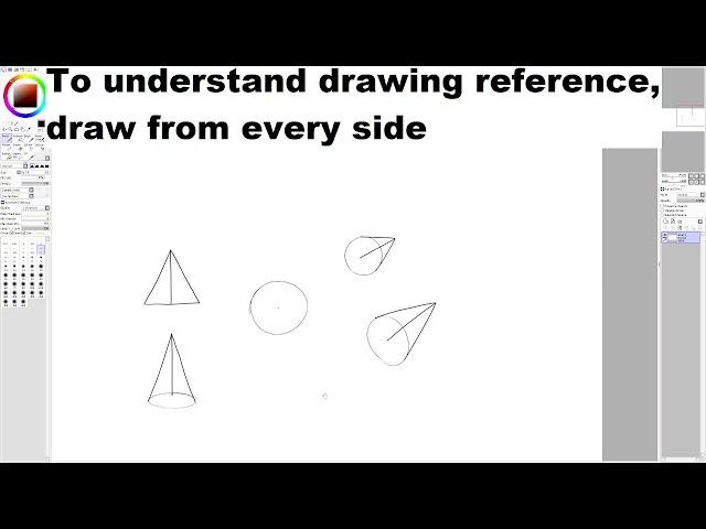 Draw reference from all possible sides to understand it