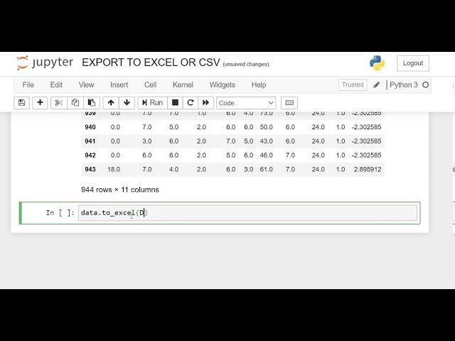 3  Data exporting to excel or csv from Python