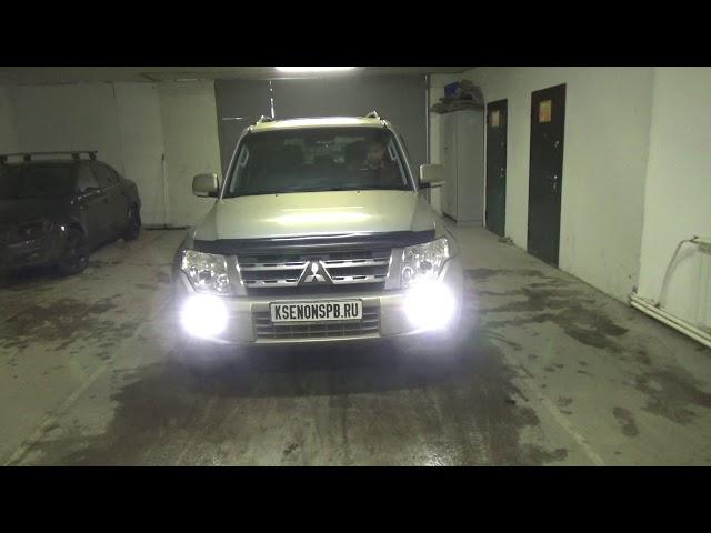 Улучшаем свет  Mitsubishi Pajero IV . BI LED I.LENS NEW + OSRAM LEDFOG 101