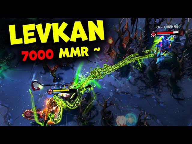 ХАРДОВЫЙ ПУДЖ ОТ LEVKAN  НА 7000 MMR | PUDGE DOTA 2 HARD  7.27d GAMEPLAY