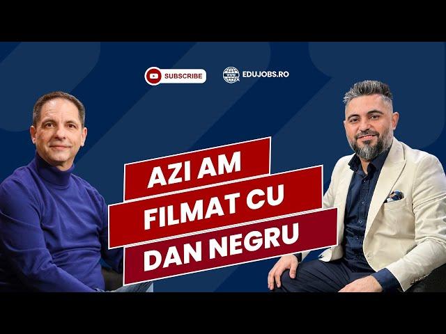 Ce credeți!? Dan Negru vine pe platforma edujobs.ro! Daily vlog.