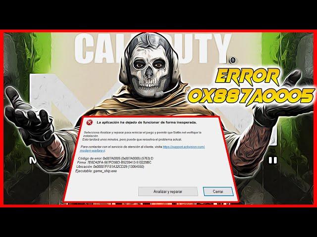 Solucionar CÓDIGO ERROR "0X887A0005" game_ship.exe Call Of Duty Modern Warfare 2