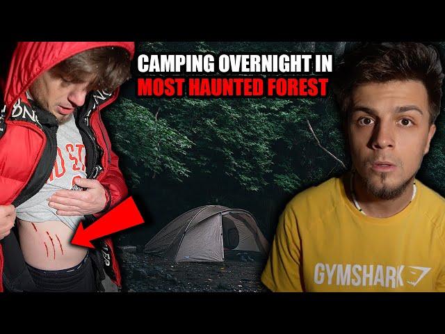THE SCARIEST NIGHT OF OUR LIVES - CAMPING OVERNIGHT IN DEVILS FOREST (DEMON CAUGHT ON CAMERA)