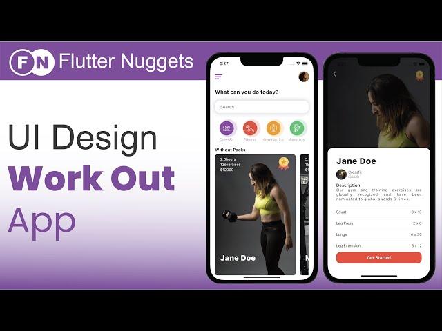 Flutter UI Design - Build a WorkOut App UI using Flutter