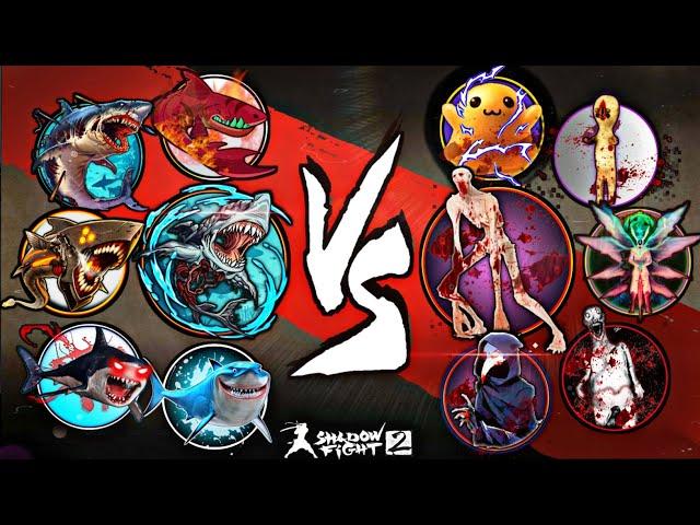 Shadow Fight 2 All Megalodon Vs All SCP