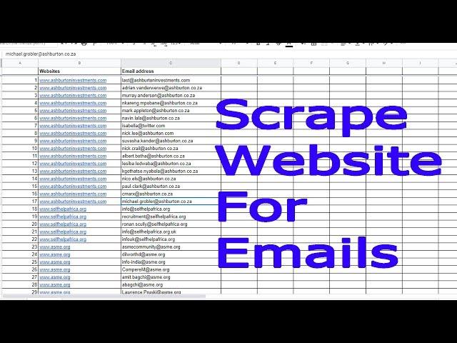 How To Scrape Websites For Email Addresses | Web Scraping Tutorial | Web Scraping