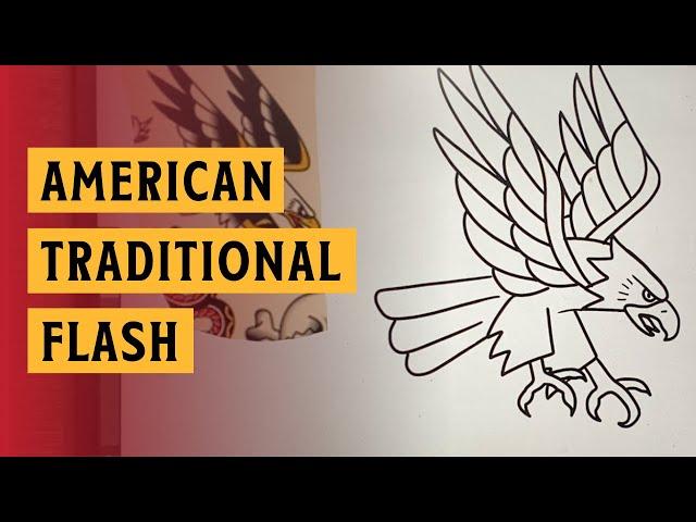 How To Draw Tattoos For Beginners | American Traditional Flash Tutorial