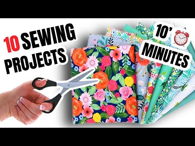 10 Sewing Projects To Make In Under 10 Minutes | easy Sewing for beginners