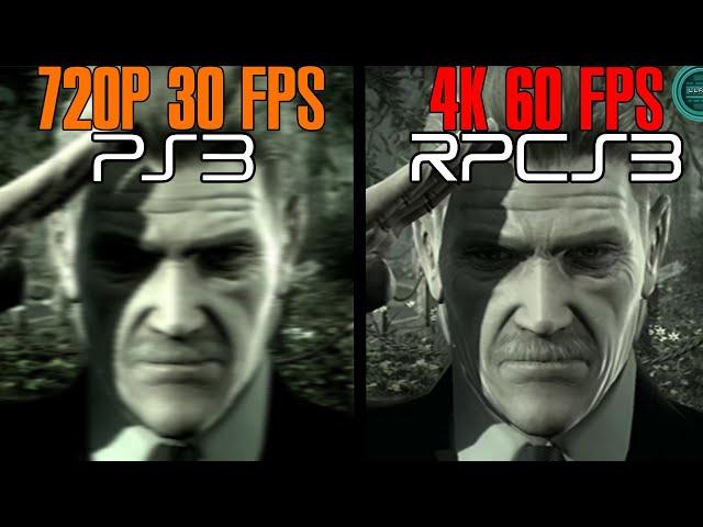 Metal Gear Solid 4: Guns of The Patriots - RPCS3 4K vs PS3 720p Comparison | First 15 Minutes