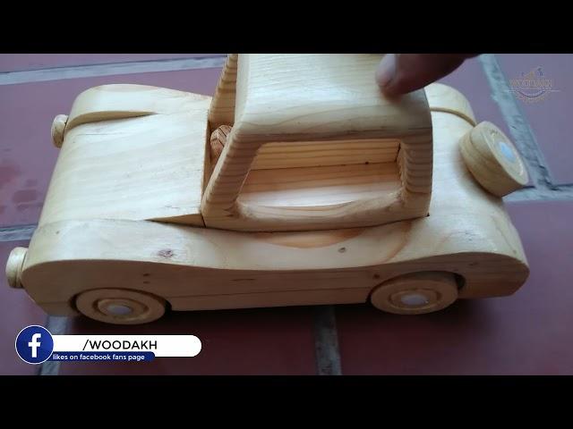 Gift and decor car made of pure wood | cute for child's birthday party