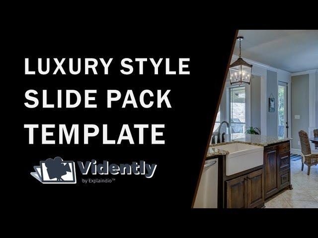 Luxury Style Video Template in Vidently