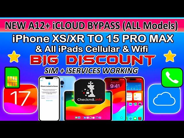 LATEST Checkm8 Tools A12+ iCloud Bypass with Signal/Sim iOS 17.6.1 iPads/iPhone XS to 15 Pro Max