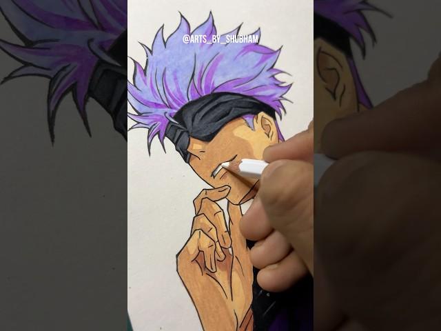 Gojo drawing #shorts #drawing #jujutsukaisen #artsbyshubham #youtubeshorts #gojo #trending #anime