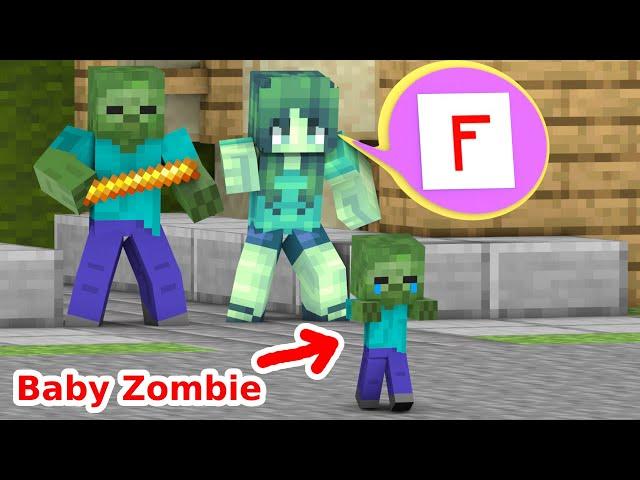 Baby Zombie Was Kicked Out Of The House -  Minecraft Animation