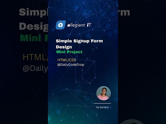 Mini project - Sign up form(HTML/CSS)