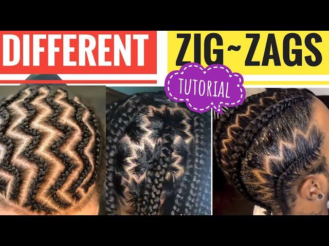 How to do zig zag braids tutorial || Different zig zagzs for cornrow and box braids. Vlogmas day 15