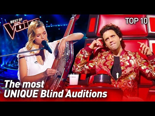 TOP 10 | Extraordinarily UNIQUE Blind Auditions in The Voice