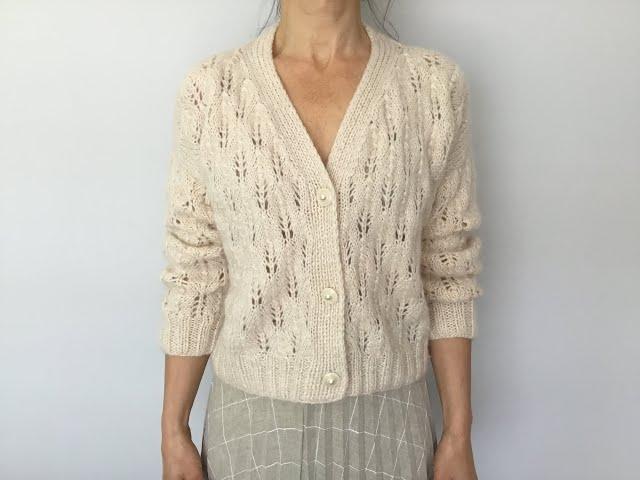 Два новых кардигана. Экспресс- МК по вязанию ажурной кофточки. Pointelle cardigan.