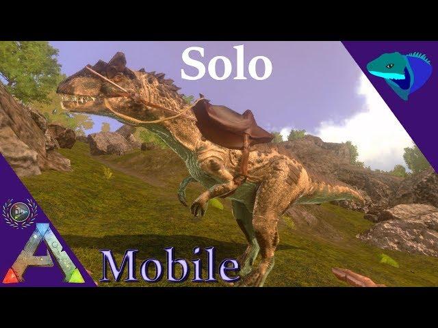 SOLO HIGH LEVEL ALLOSAURUS TAMING! USING A TRAP! Solo ARK: Mobile [S1:E22]