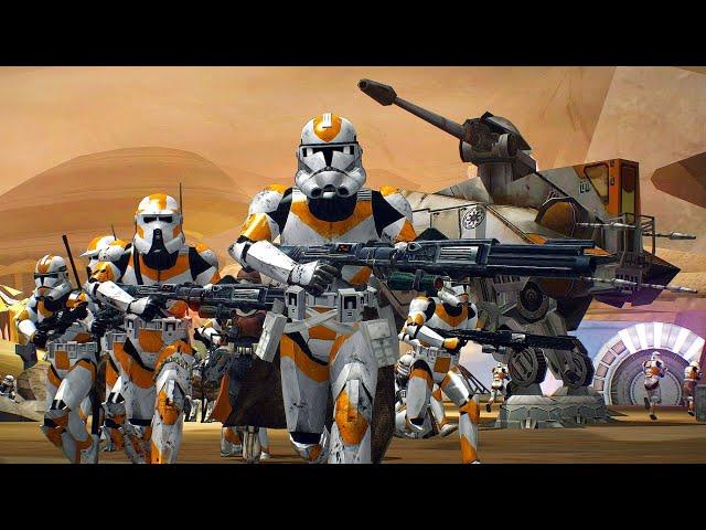 Battle of Utapau - Clone Army vs Droid Army - STAR WARS BATTLEFRONT 2 NPC Wars