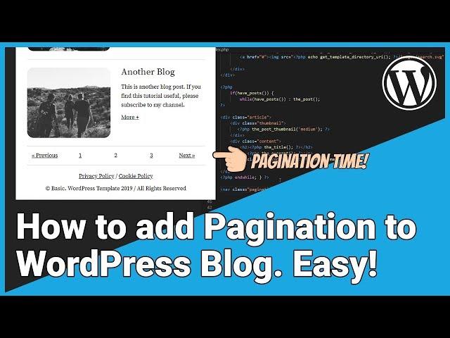 How to add Pagination to WordPress Blog. Easy!