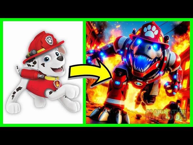 World in Ruins?! Paw Patrol as Rampaging DinoBots | Ai Animation Kingdom 2