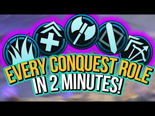 EVERY CONQUEST ROLE Explained In 2 Minutes Or Less! | SMITE