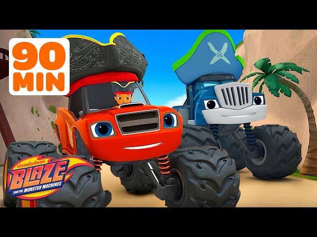 Crusher Builds Crabs, Storm Clouds, & More ROBOTS to Stop Blaze!  | Blaze and the Monster Machines