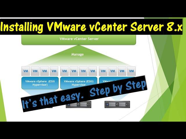 Installing VMware vCenter Server 8.x  \\ Step by step instructions