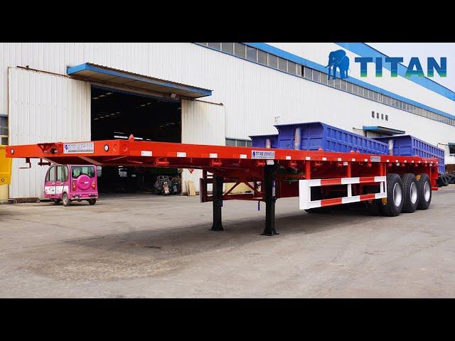 TITAN 40Ft Flatbed Tri Axle Trailer for Sale Display