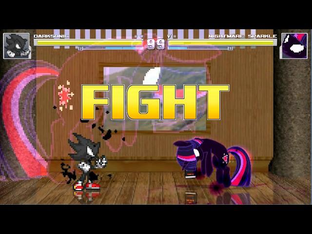 Dark Sonic vs Nightmare Sparkle ll mugen ll Sonico Gamer 587