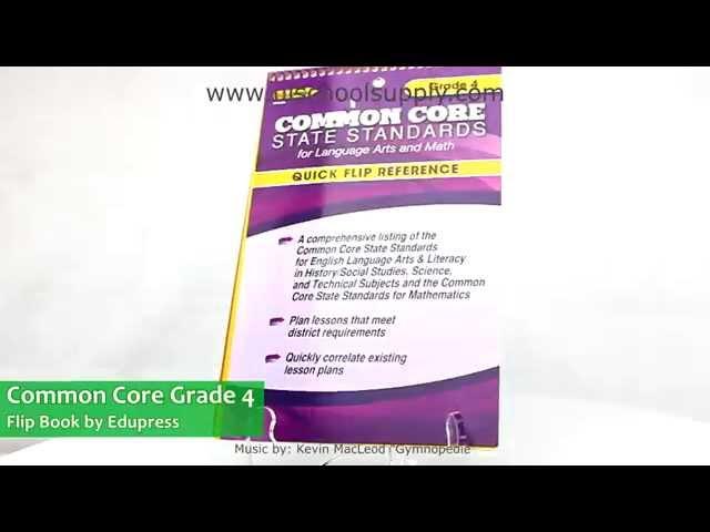 Common Core State Standards For Language Arts and Math Flip Book Grade 4 by Edupress EP3489