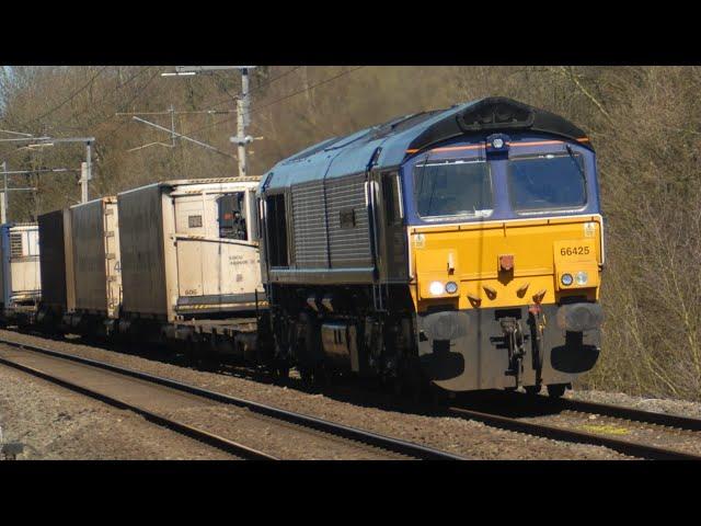 How about that? Direct Rail Services 66425 Nigel J Kirchstein 1957-2021 with 4M27 through Wigan.