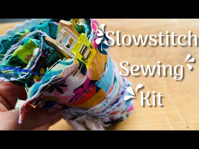 My #slowstitch patchwork sewing kit sewing roll Process Video