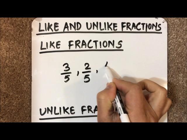 DIFFERENCE BETWEEN LIKE AND UNLIKE FRACTIONS || Remember Easily