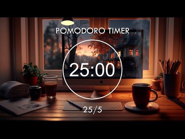 4-HOUR Pomodoro 25/5  Lofi Beats to Study and Relax, Working Productivity  Focus Station