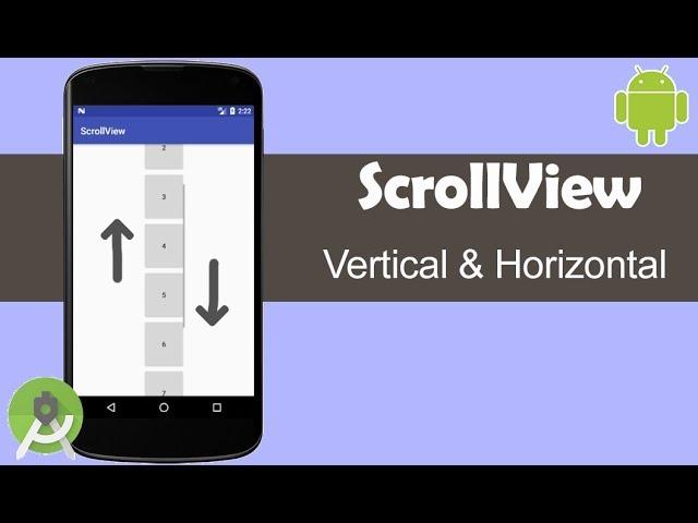 Horizontal and Vertical ScrollView - Android Studio Tutorial