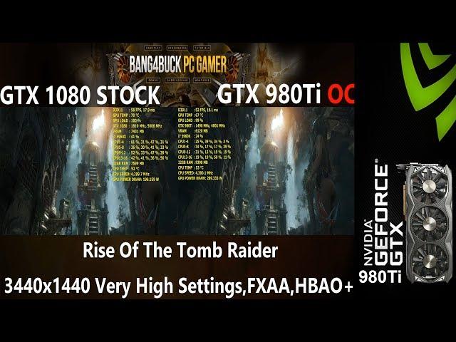 Overclocked GTX 980Ti vs GTX 1080 Stock, The Best Value Used Card !