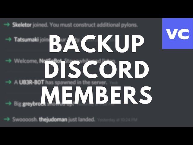 RESTORE YOUR DISCORD SERVER AND MEMBERS IN 2024.. | VaultCord.com