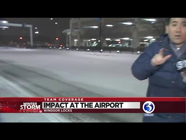 Video: Winter Storm Yoshi cancels flights at Bradley