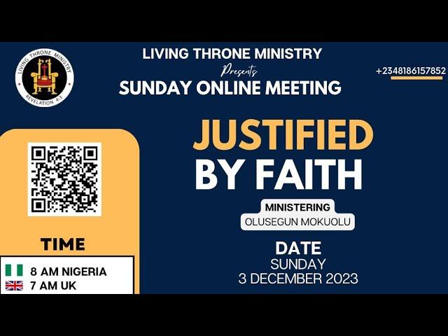 JUSTIFIED BY FAITH | SUNDAY BIBLE TEACHING ONLINE | OLUSEGUN MOKUOLU |