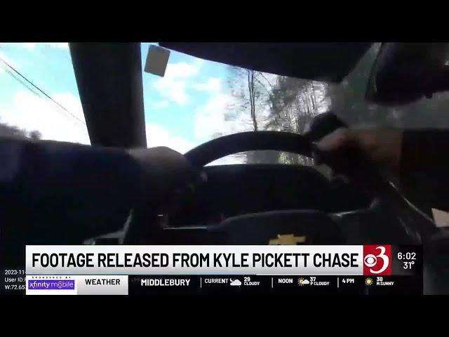 Windsor County Sheriff’s Office release footage from Kyle Pickett chase