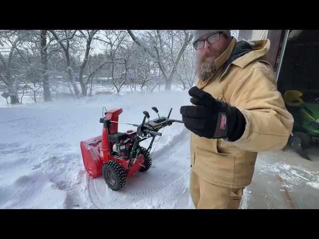 12 inches of Snow. Ariens Deluxe 24 Snowblower. First big snow of 2024.