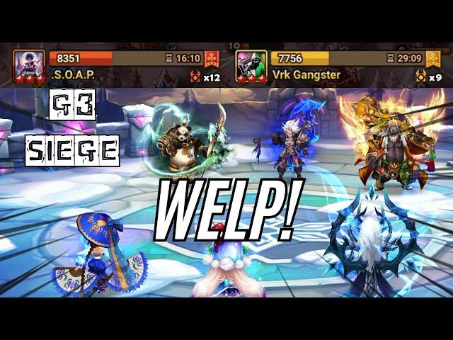 G3 SIEGE : .S.O.A.P. / Vrk Gangster - As A Wise Man Once Said, "Just VIO PROC" - Summoners War