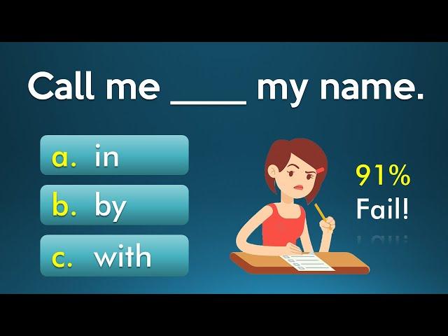 Prepositions Quiz | Grammar Test