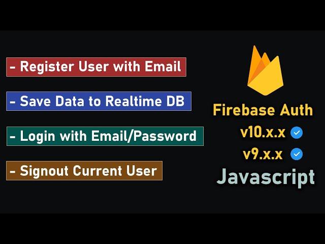 Firebase Authentication | Register, Login, Signout with Email & Password