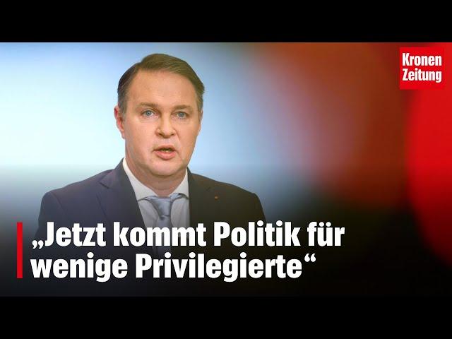 Babler zu FPÖ/ÖVP: „Jetzt kommt Politik für wenige Privilegierte“ | krone.tv NEWS