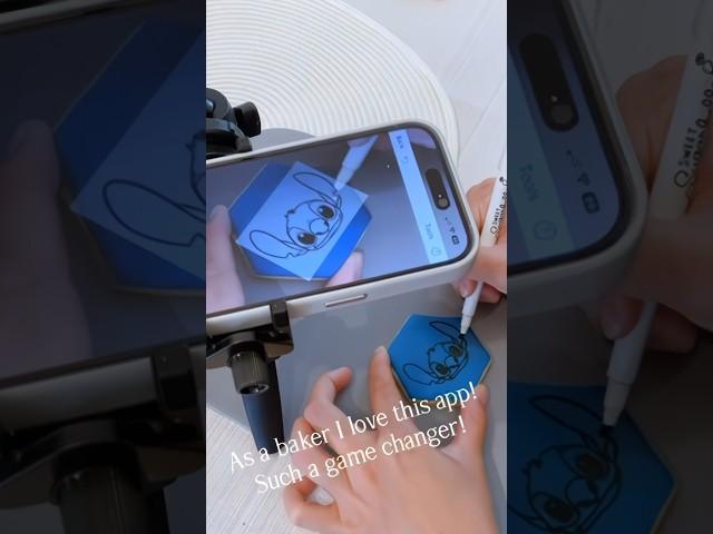 Trace on royal icing cookies using Da Vinci Eye app! #iphonetricks #ardrawing #augmentedrealityapp